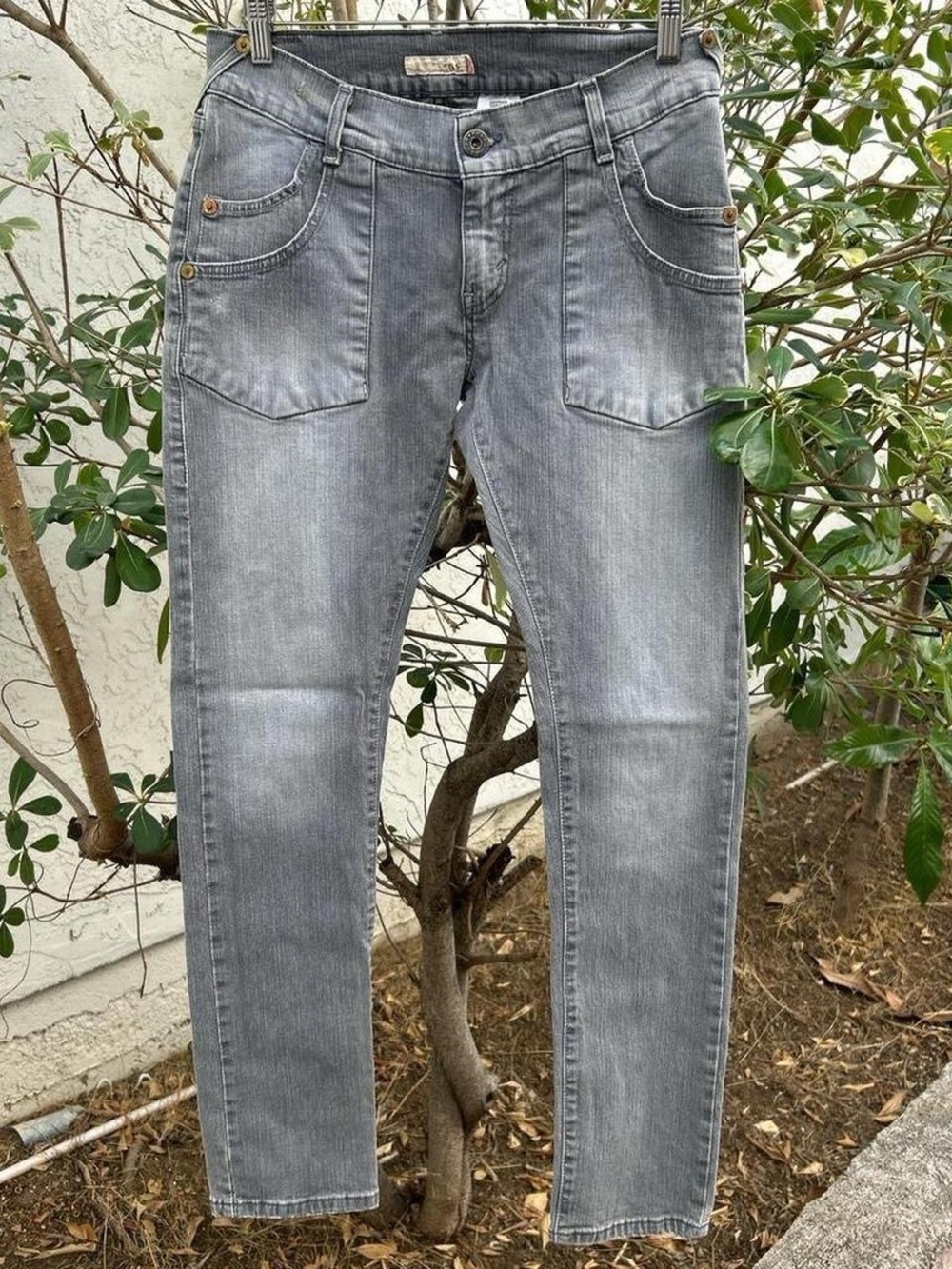Vintage 2006 Levi’s 504 Slouch Skinny Jeans Womens 31x31 Gray Y2K Denim